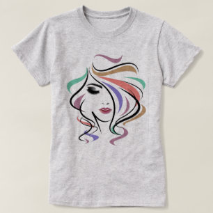 Camiseta de color del pelo
