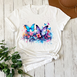 Camiseta de color mariposa desordenada