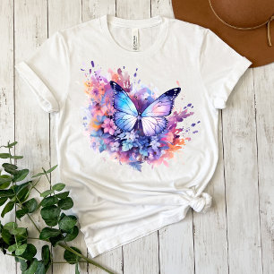 Camiseta de color mariposa desordenada