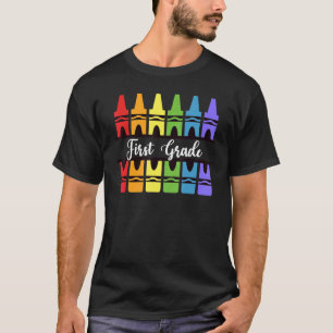 Camiseta de colorear de primer grado De vuelta a l
