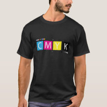 Camiseta de colores CMYK de preimpresión para dise