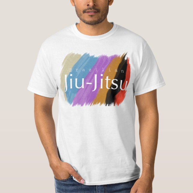 Camiseta de colores de Jiu Jitsu brasileño (Anverso)