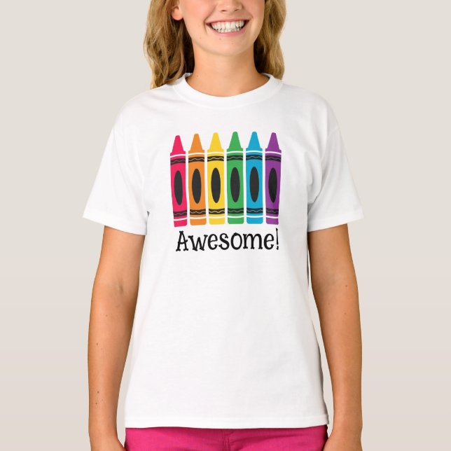Camiseta de colores impresionantes para Chicas - P (Anverso)