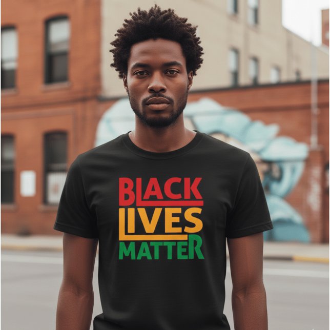 Camiseta de colores panafricanos Black Lives Matte (Subido por el creador)