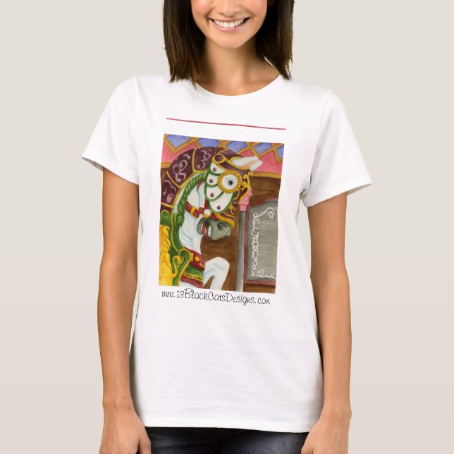 Camiseta de -.com del caballo del carrusel (Anverso)