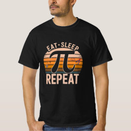 Camiseta de comer dormir Pi repetir – Camiseta de 