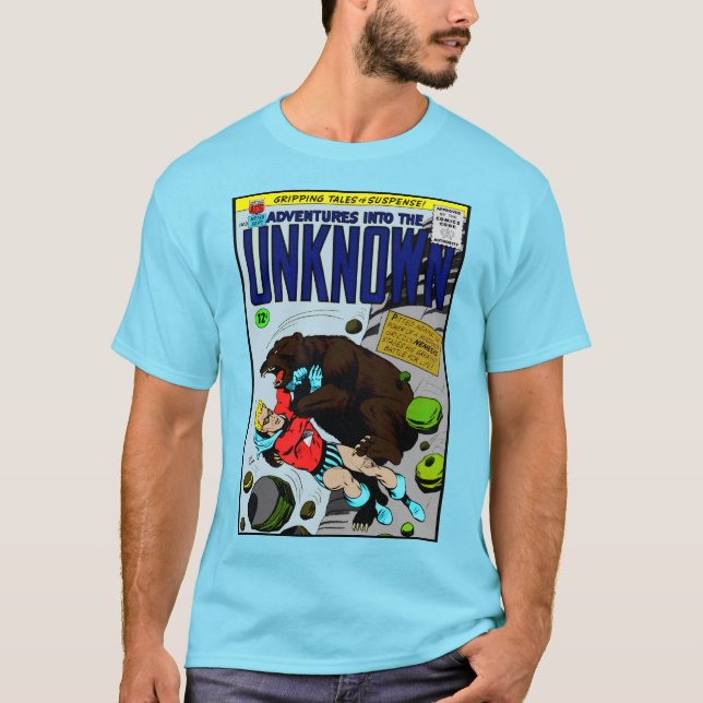 Camiseta de cómic 'Aventura en lo desconocido' de  (Anverso)