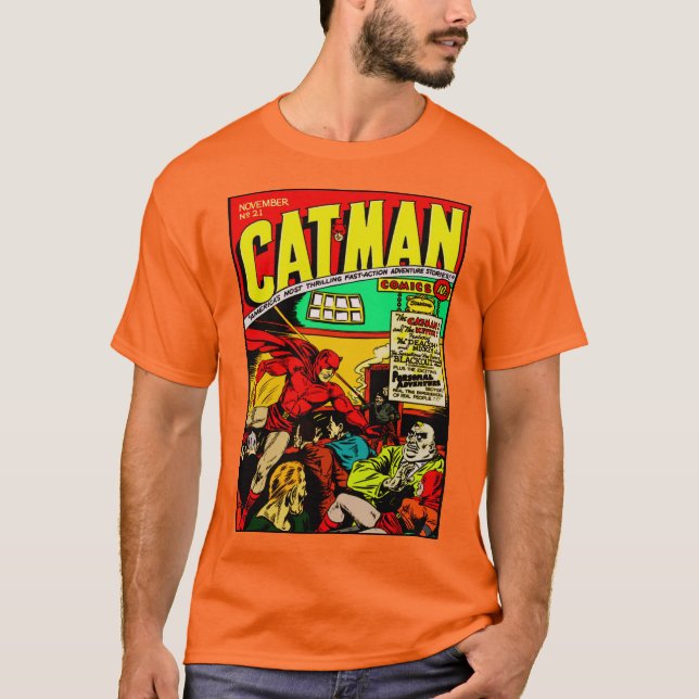 Camiseta de cómics CAT-MAN de los años 40 (Anverso)