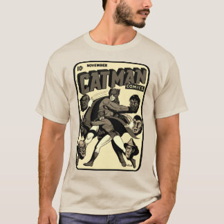 Camiseta de cómics CAT-MAN de los años 40