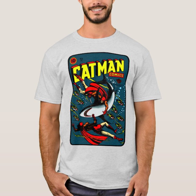 Camiseta de Cómics de CatMan de los años 40 (Anverso)