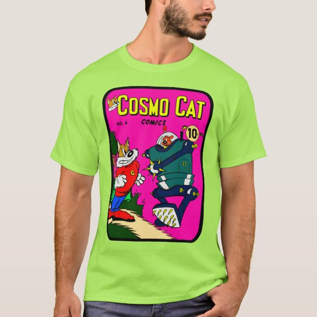 Camiseta de cómics de Cosmo Cat de los 50 (Anverso)