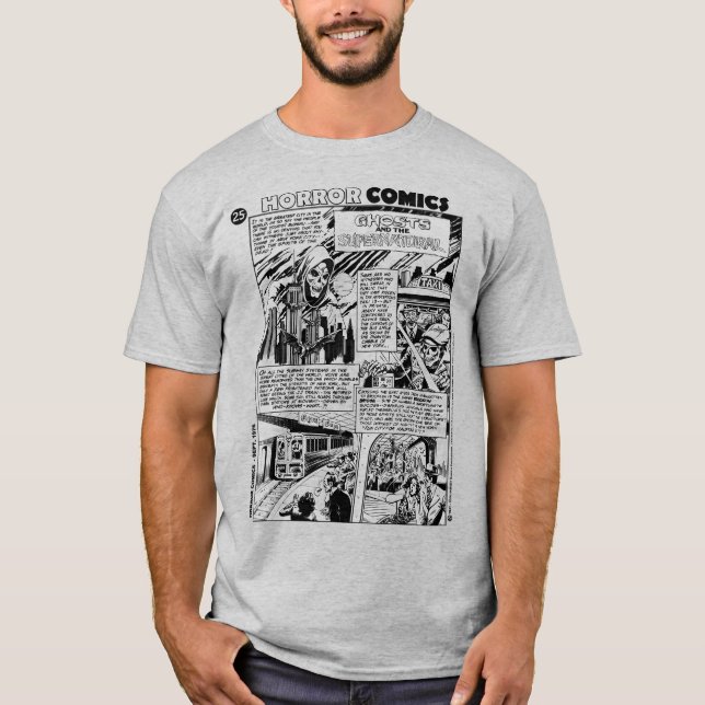 Camiseta de cómics de terror de los 70 (Anverso)