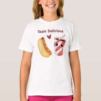 Camiseta de comida adorable para niños Team Delici