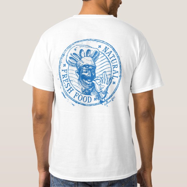Camiseta de "comida fresca natural" de Chef Lynn (Reverso)