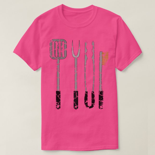 Camiseta de comida para cocinar BBQ Utensil con pr (Diseño del anverso)