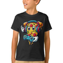 Camiseta de comida para juegos de video Gamer Pizz