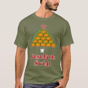 Camiseta de comida polaca del árbol de Navidad Pie