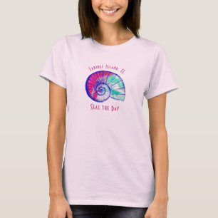 Camiseta de conchas marinas bonitas de la isla San