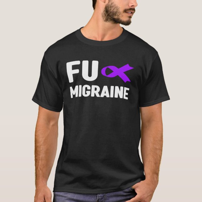 Camiseta de Conciencia de Migrañas Fu - Dolor de C (Anverso)