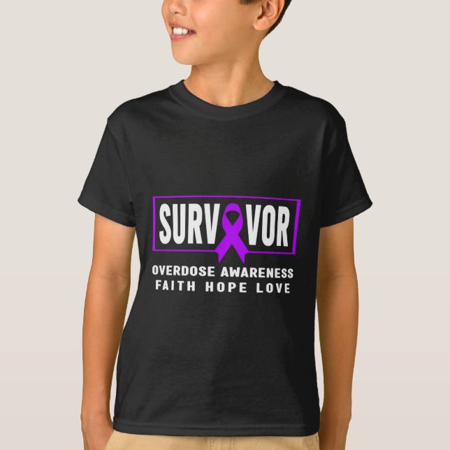 Camiseta de Conciencia de Sobredosis - Adicción  (Anverso)