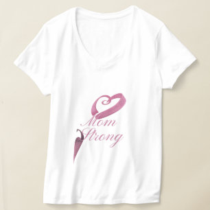 Camiseta de Conciencia del Cáncer de Mamá Fuerte –