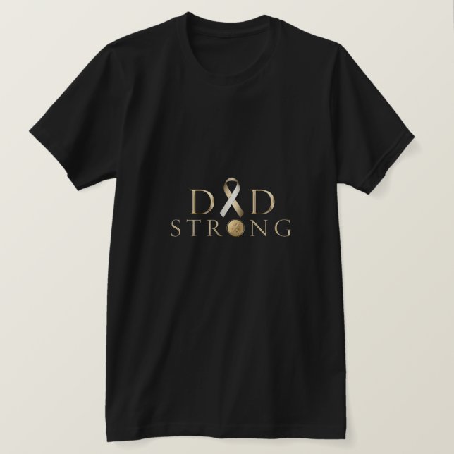 Camiseta de Conciencia sobre el Cáncer Dad Strong  (Anverso del diseño)
