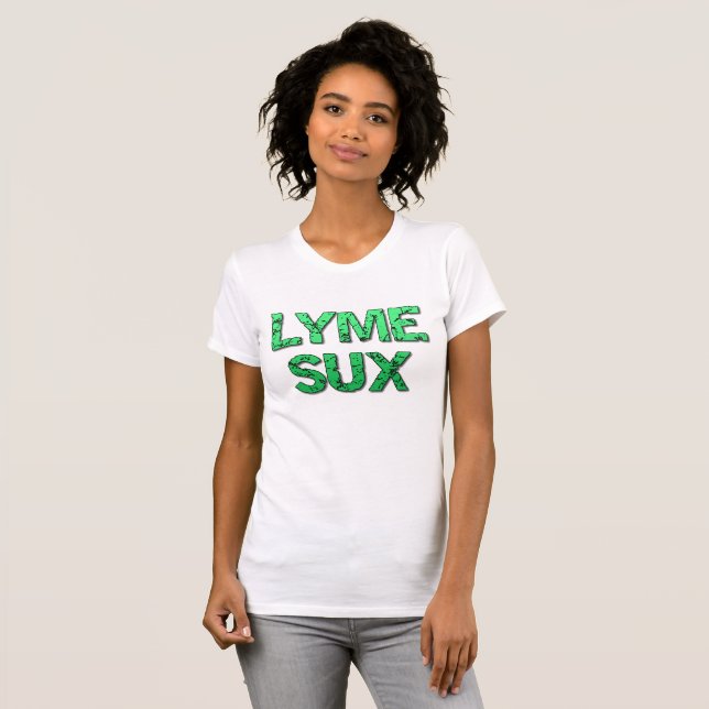 Camiseta de Conciencia sobre Lyme Sux (Anverso completo)