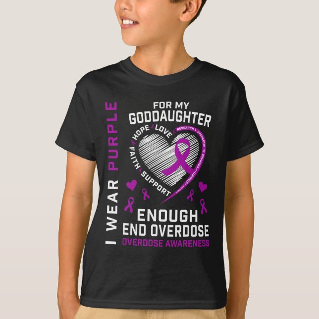 Camiseta de Conciencia sobre Sobredosis Basta de M (Anverso)