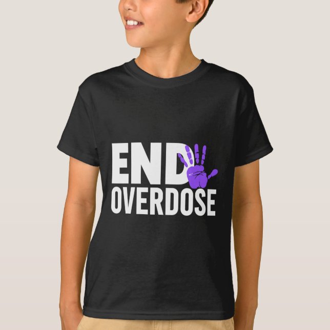 Camiseta de Conciencia sobre Sobredosis - Terminar (Anverso)