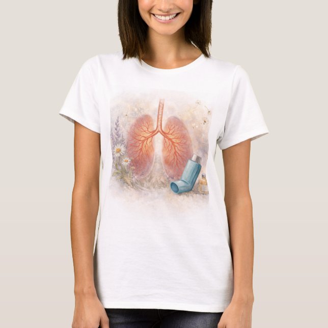 Camiseta de Concienciación sobre el Asma | Diseño  (Anverso)