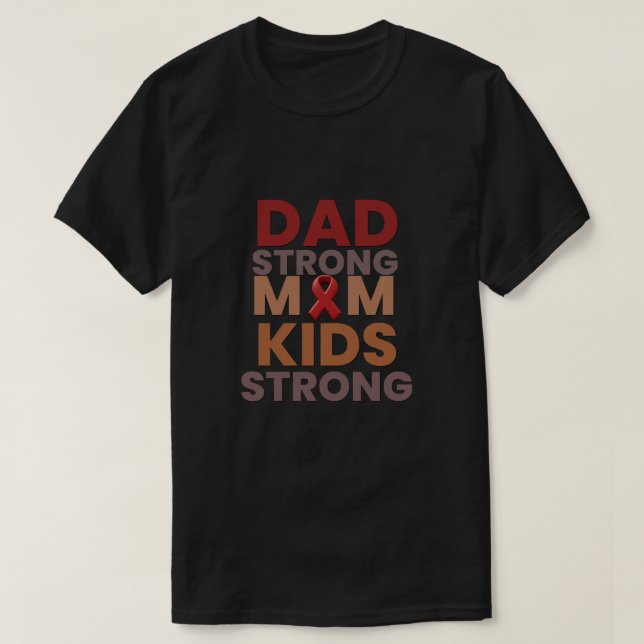 Camiseta de concientización sobre el cáncer fuerte (Diseño del anverso)
