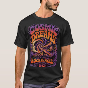 Camiseta de concierto de rock psicodélico cósmico 