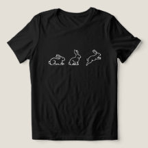 Camiseta de conejito lindo, Camisa minimalista de 