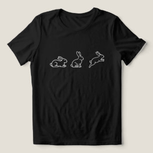 Camiseta de conejito lindo, Camisa minimalista de