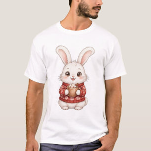 Camiseta de conejito lindo con suéter rojo de Navi
