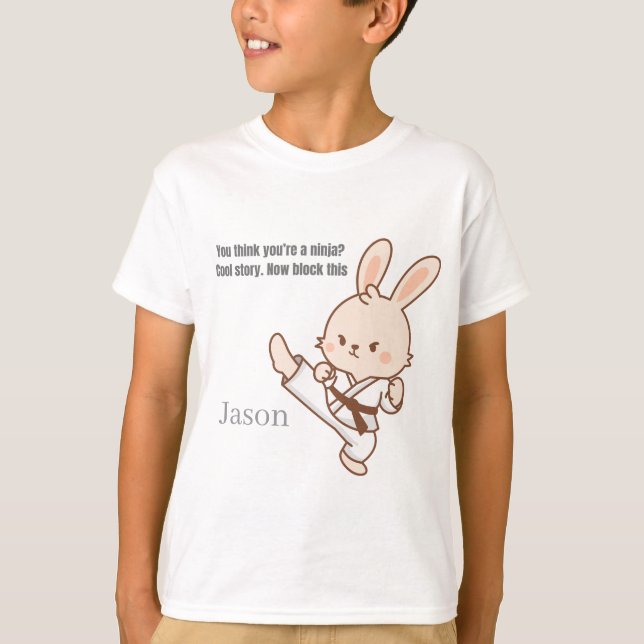Camiseta de conejo de karate (Anverso)