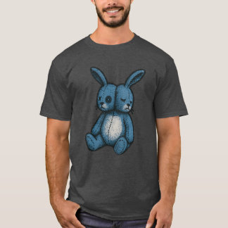 Camiseta de conejo de peluche azul Misfit