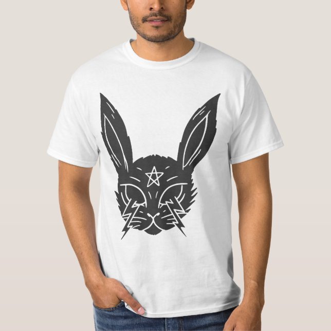 Camiseta de conejo de Punk Pentagram (Anverso)