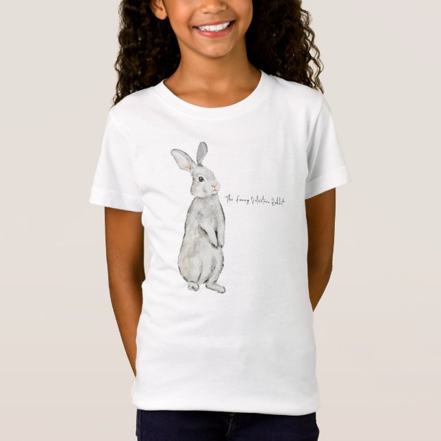 Camiseta de conejo de terciopelo divertida (Anverso)