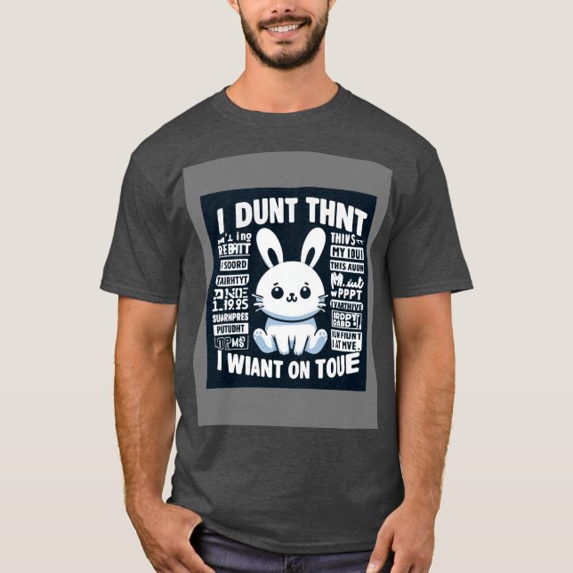 Camiseta de conejo divertida | Cute Bunny Graphic  (Anverso)