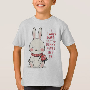 Camiseta de conejo feliz - Personalizado Minimalis
