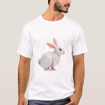 Camiseta de conejo geométrico