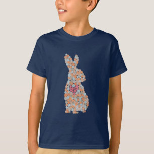 Camiseta de conejo punteado colorida
