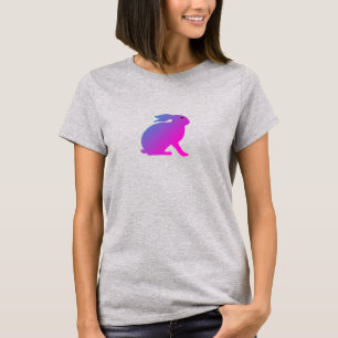 Camiseta de conejo rosa y púrpura