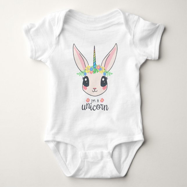 Camiseta de conejo unicornio (Anverso)