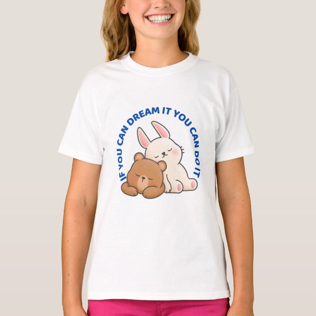 Camiseta de conejo y oso (Anverso)