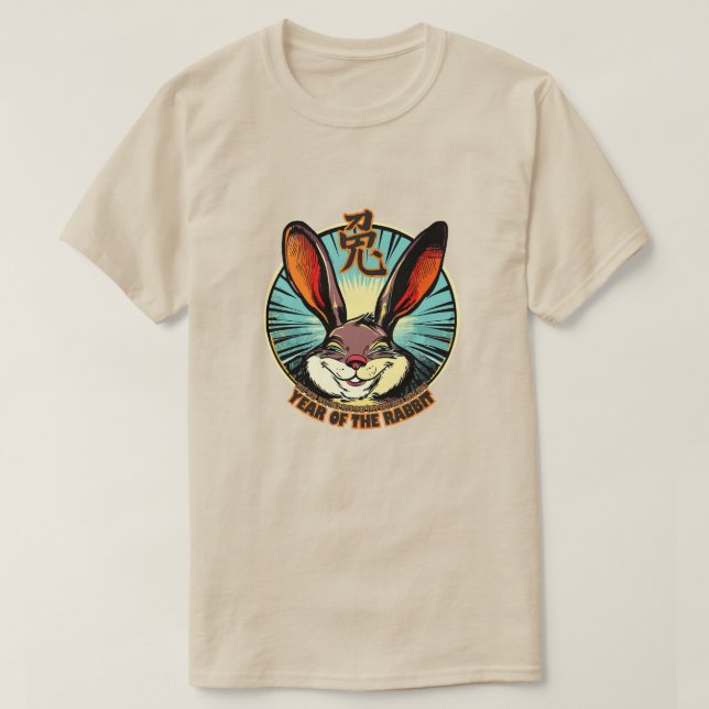 Camiseta de "conejo" zodiaco china (Diseño del anverso)