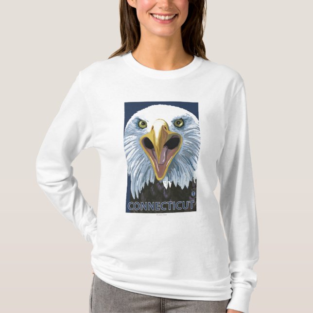 Camiseta De ConnecticutEagle cierre para arriba (Anverso)