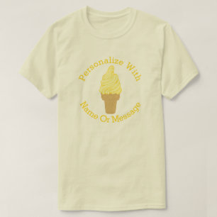 Camiseta de cono de crema de hielo amarillo PERSON