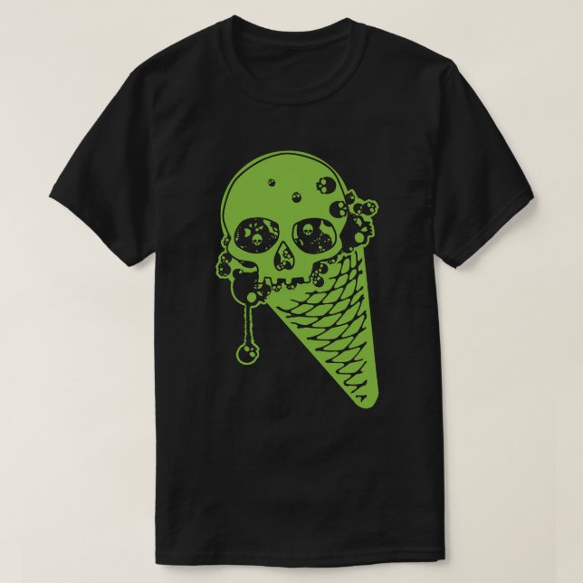 Camiseta de cono de helado de veneno verde (Diseño del anverso)